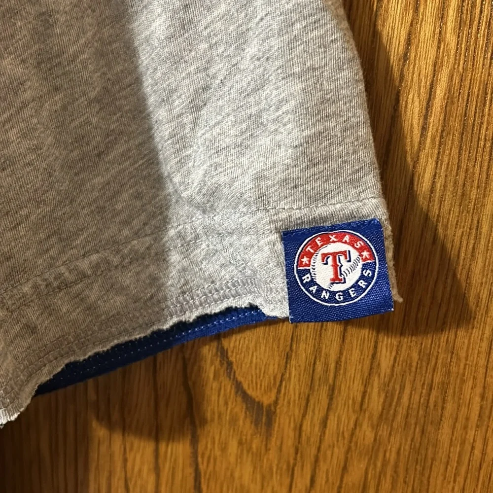 Nike MLB Dri Fit Texas Rangers Authentic 3/4 sleeve colorblock shirt mens medium - Picture 3 of 8